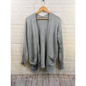 Kohl’s Cardigan Sweater Womens Size XL Gray Open Front Casual Comfy (READ)